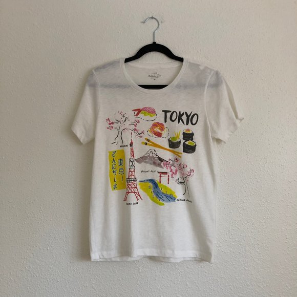 SOLD J Crew Collector Tokyo Graphic Tee Size Med - Picture 3 of 8